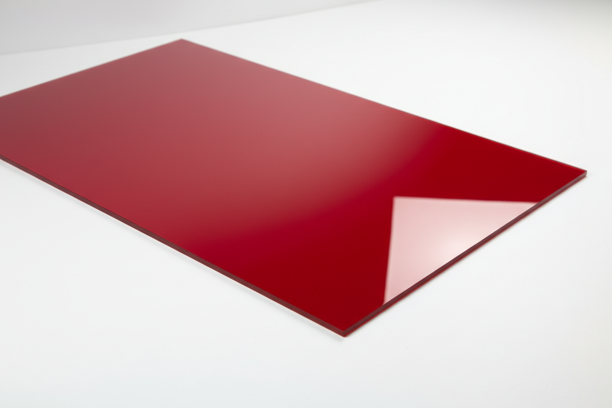 Plexiglas Rouge Brillant 3 mm – Plaque Acrylique Opaque