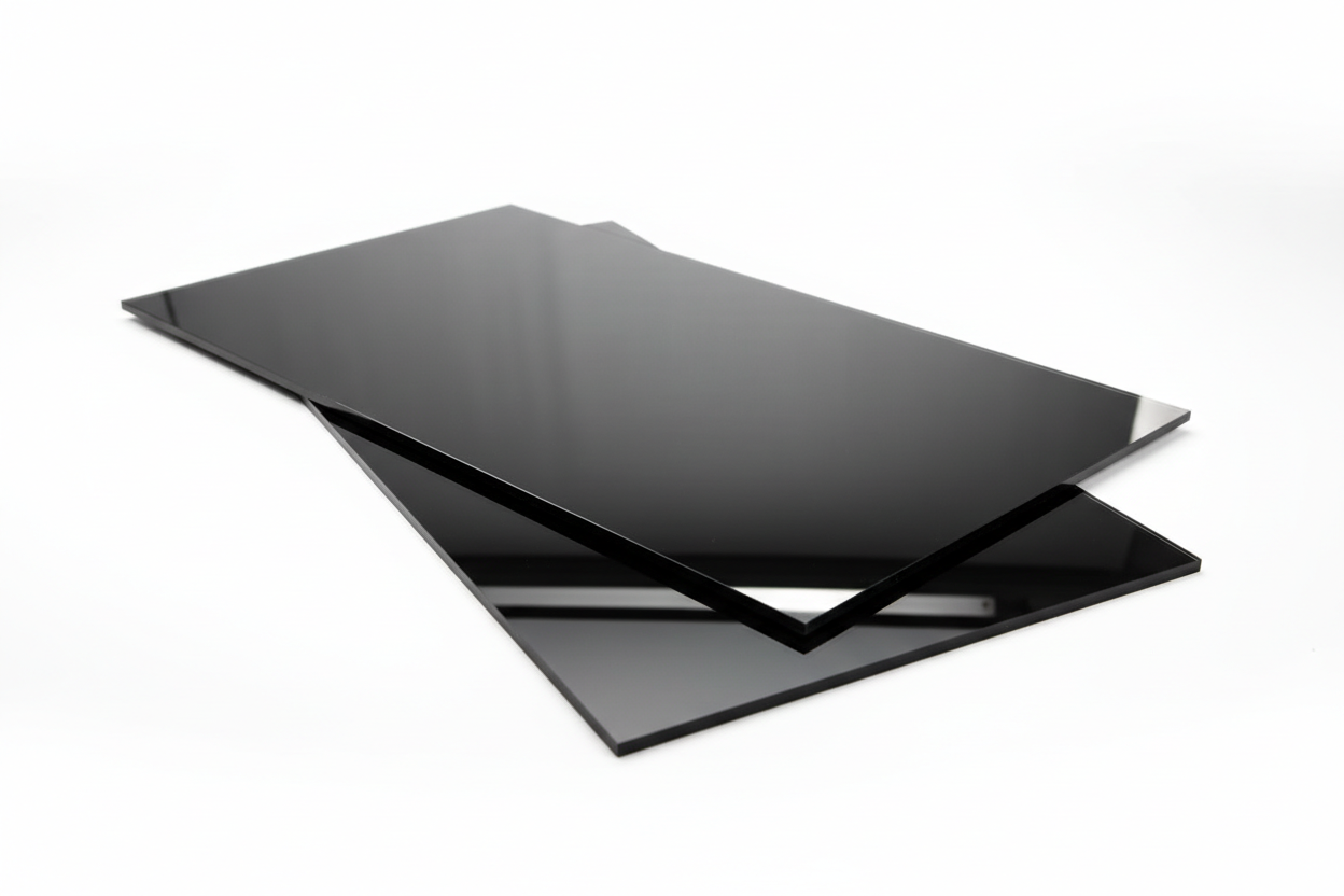 lot de 2 plaques de plexiglas noir