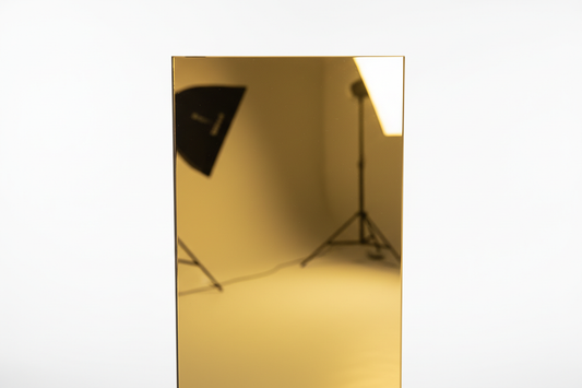plaque plexiglas miroir or