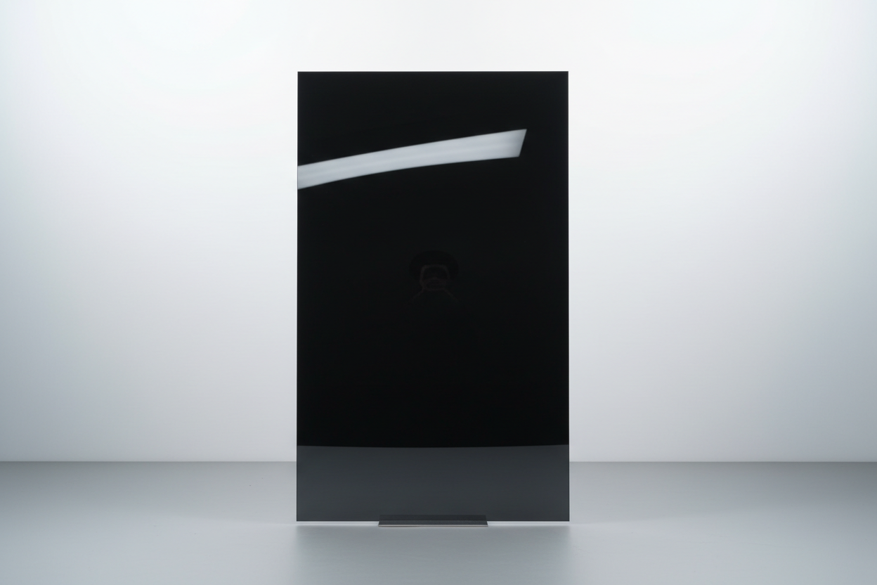 Plexiglas Noir Brillant 3 mm à la verticale