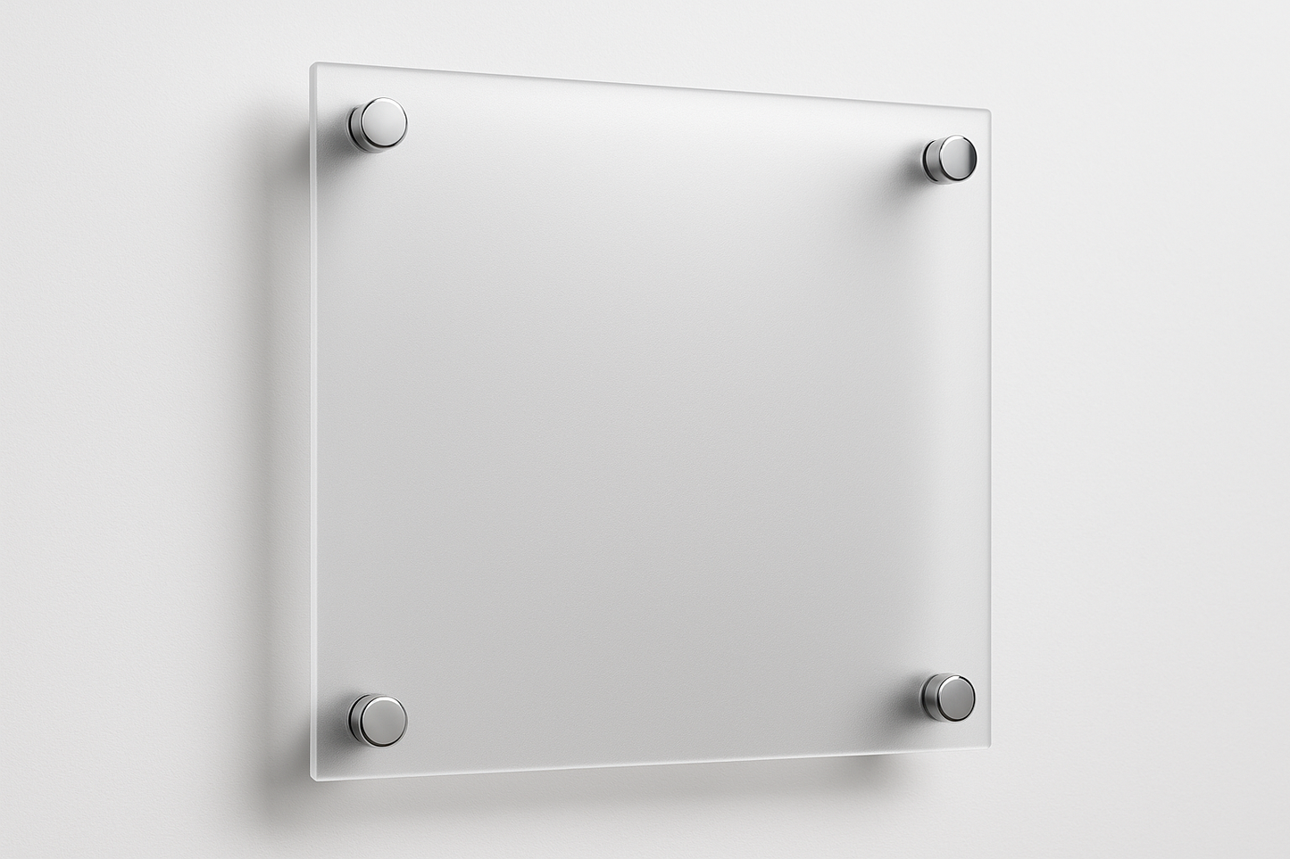 plexiglas satine incolore avec 4 entretoises