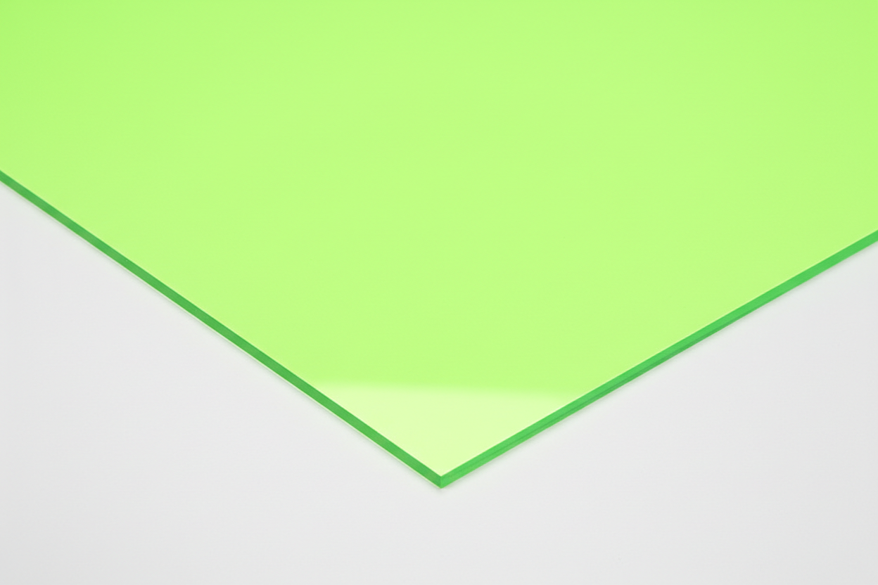 Plexiglas Vert Fluo 3 mm – Plaque Acrylique Fluorescente