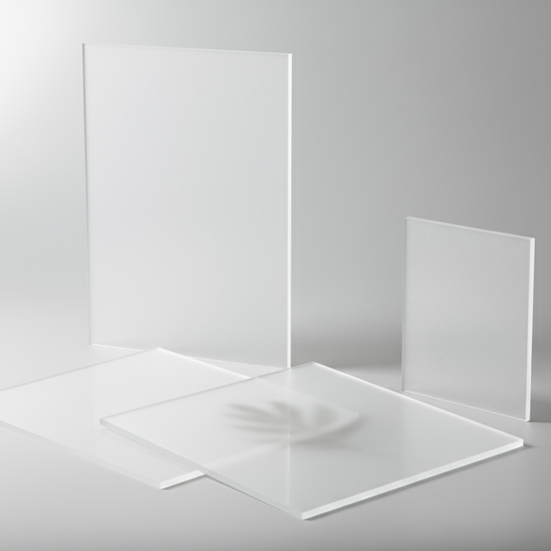 plexiglass satine dépoli transparent
